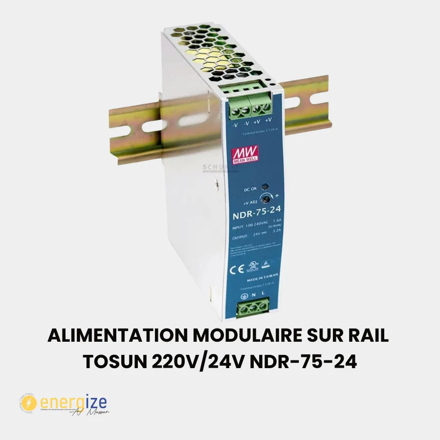 Alimentation Modulaire Sur Rail TOSUN 220V/24V NDR-75-24