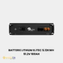 Batterie lithium 5.12kwh 51.2V 100Ah ELITEC 