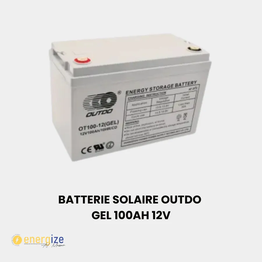 [96015100] Batterie Solaire OUTDO GEL 100AH 12V