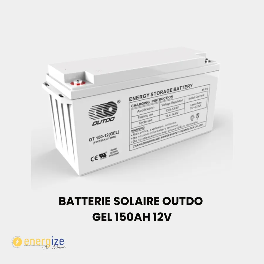 Batterie Solaire OUTDO GEL 150AH 12V