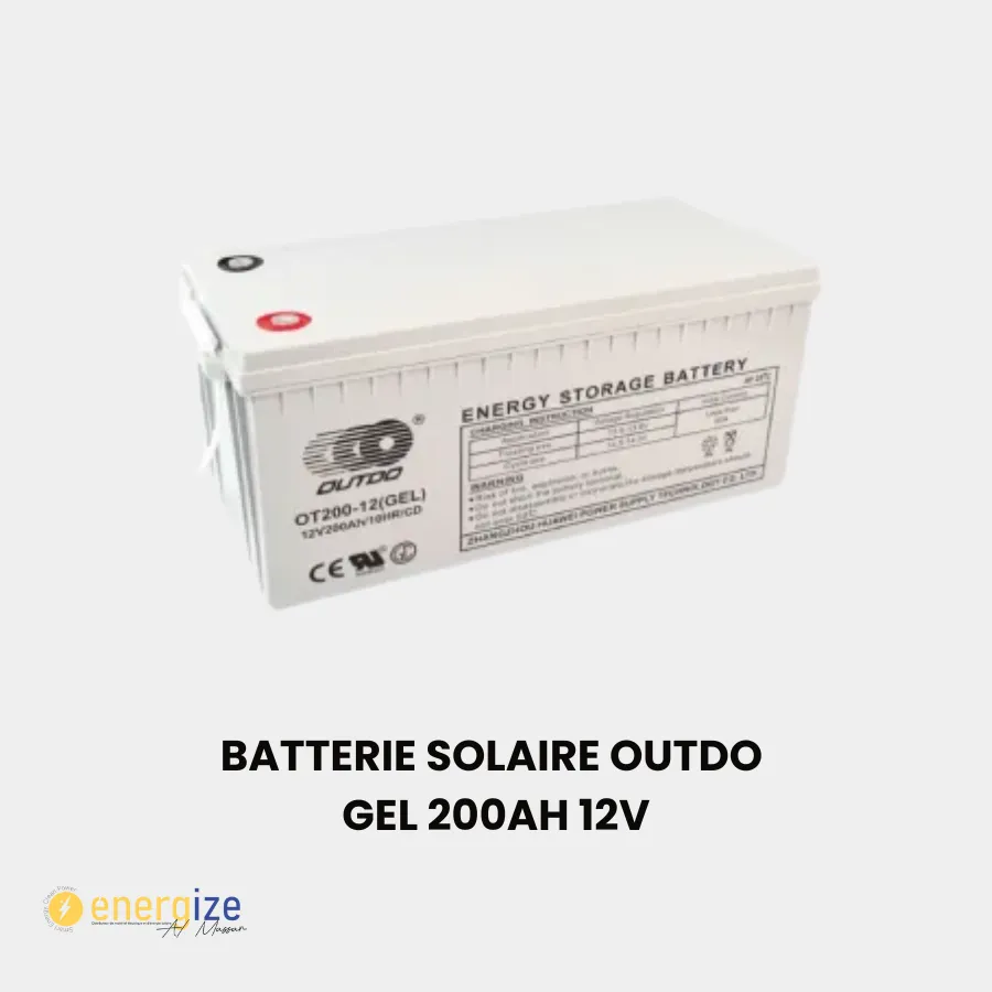 Batterie Solaire OUTDO GEL 200AH 12V