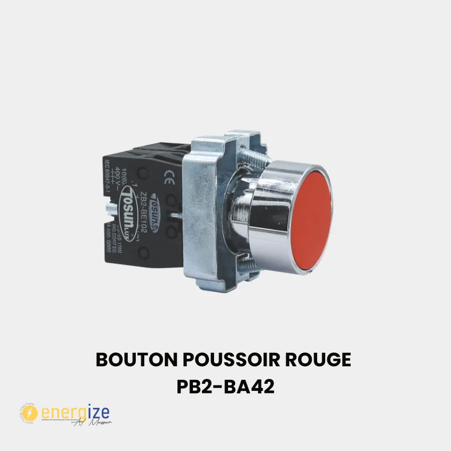[902200042] Bouton poussoire rouge  pb2-ba 42