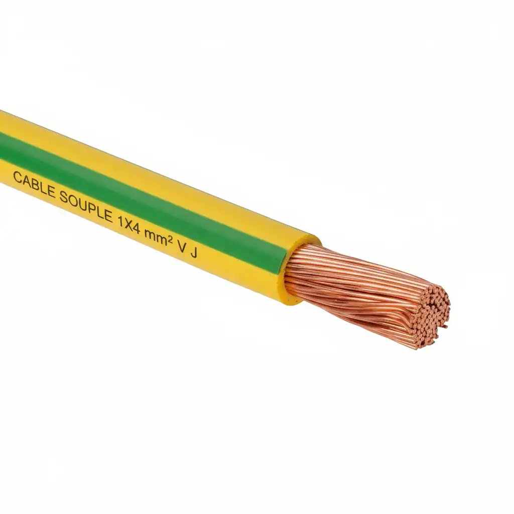 Cable cuivre souple 1X6 v/j
