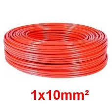 Cable solaire 1X10mm  rouge