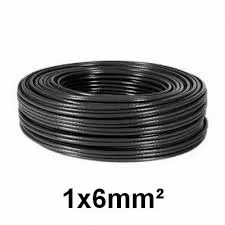 Cable solaire 1x6mm noir