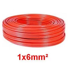 Cable solaire 1x6mm rouge