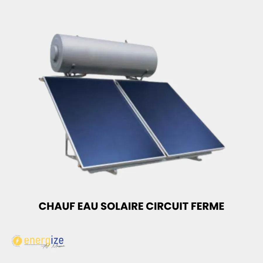 Chouffe-eau solaire 160L circuit ferme +support+raccord et antigel Batisolar
