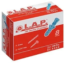 Cheville en plastique dia 10lap