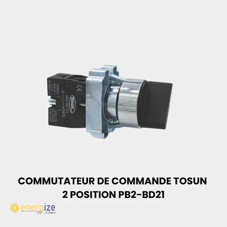 Commutateur de commande Tosun 2 position PB2-BD21
