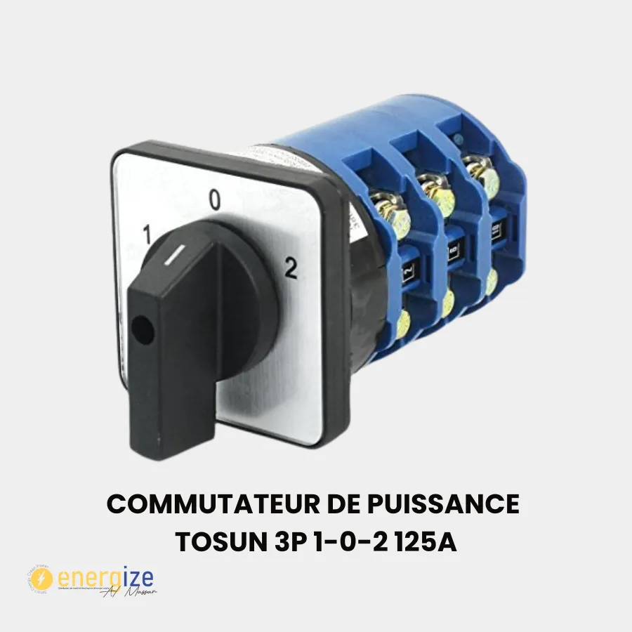 Commutateur de puissance tosun 3P 1-0-2 125A