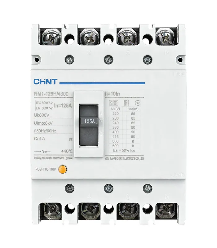 Disjoncteur 4X100A 50kA compact nm1-125h 4300 CHINT 12