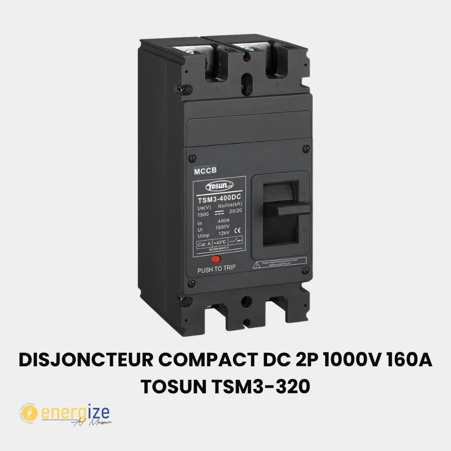 [210201160A] Disjoncteur compact DC 2P 1000V 160A TOSUN TSM3-320