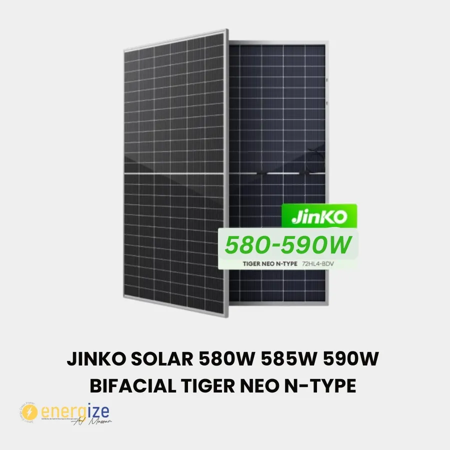 Panneaux solaire Jinko 580/590w bifacial