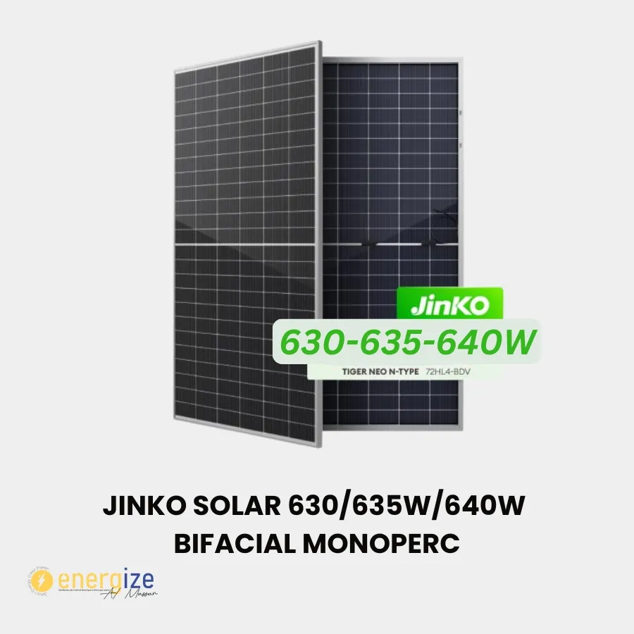 Panneaux solaire Jinko 630/640w bifacial