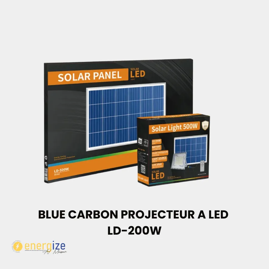 [314200] PROJECTEUR SOLAIRE BLUE CARBON A LED LD-200W