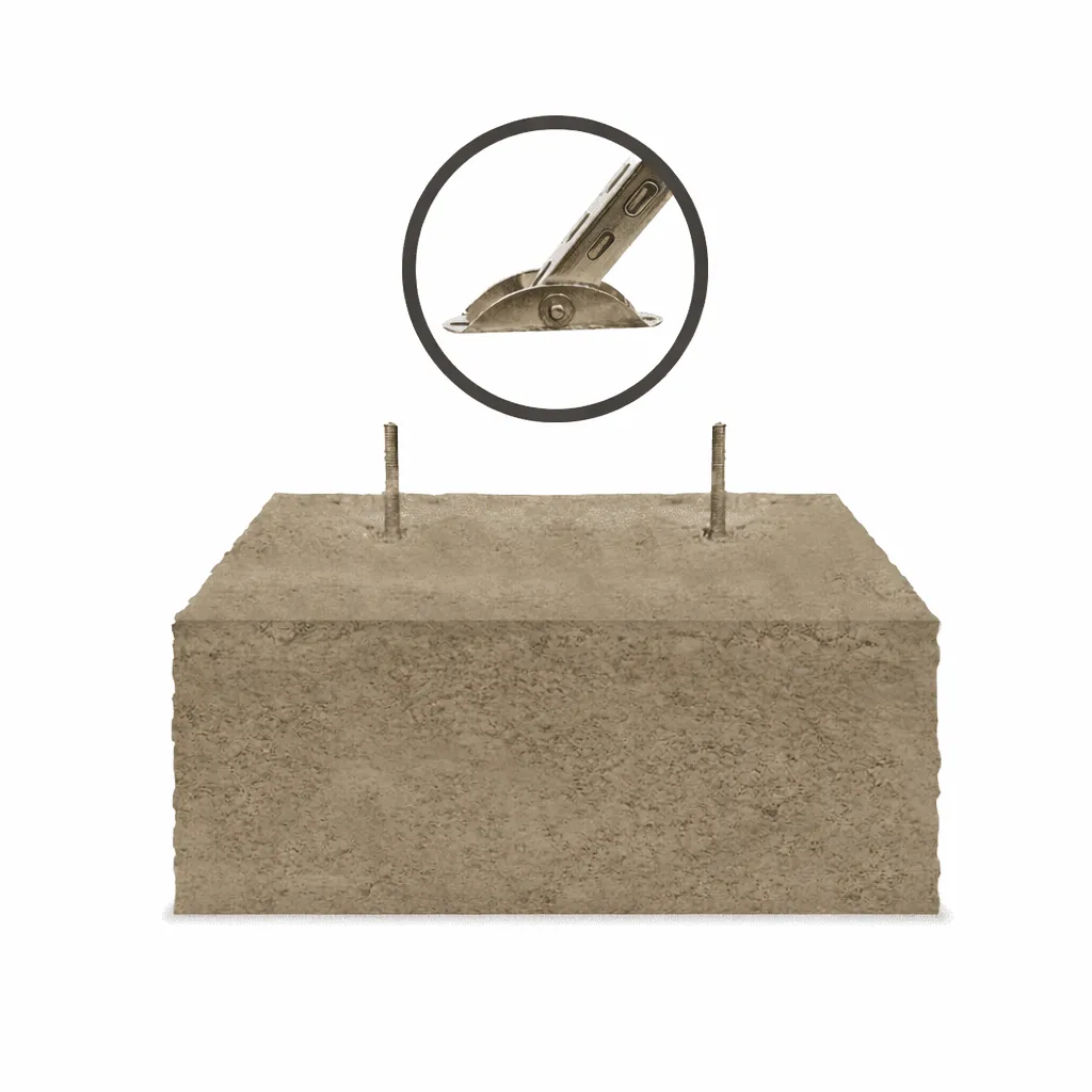 [SOCLE50KG] Socle en béton carré 50Kg