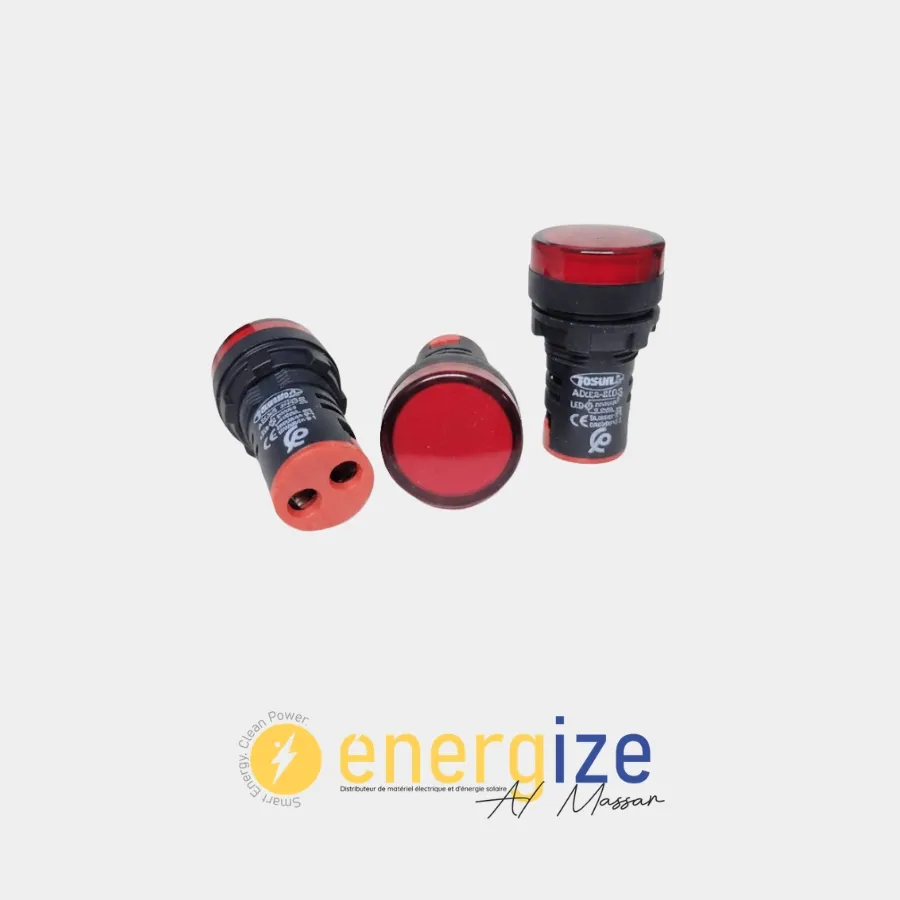 [90020024R] Voyant led rouge TOSUN 24v ad22-22ds