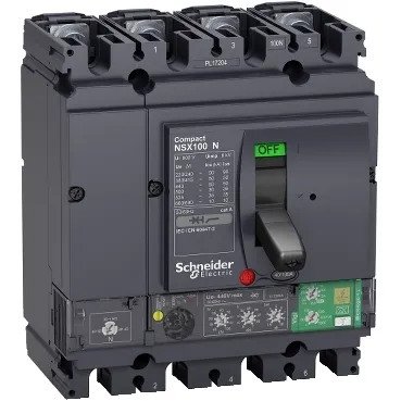 Disjoncteur AC compact 4 poles OUMIK 125A 